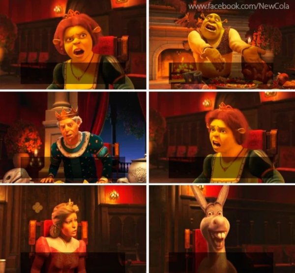 Шрек Фиона осел Мем