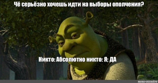 Шрек Мем с надписью