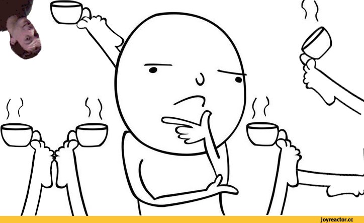 Чувак с кружкой в ноге