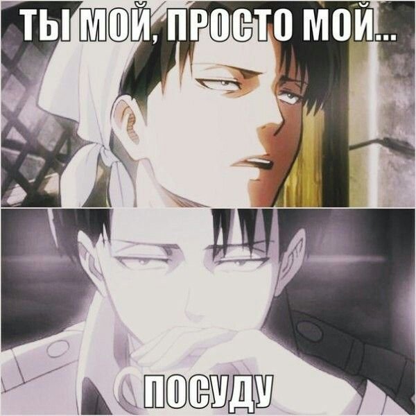 Атака титанов мемы с Леви