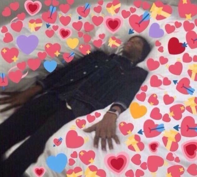 Афроамериканец с сердечком