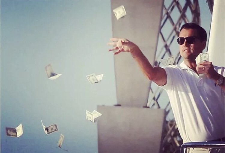 Волк с Уолл стрит деньги на ветер