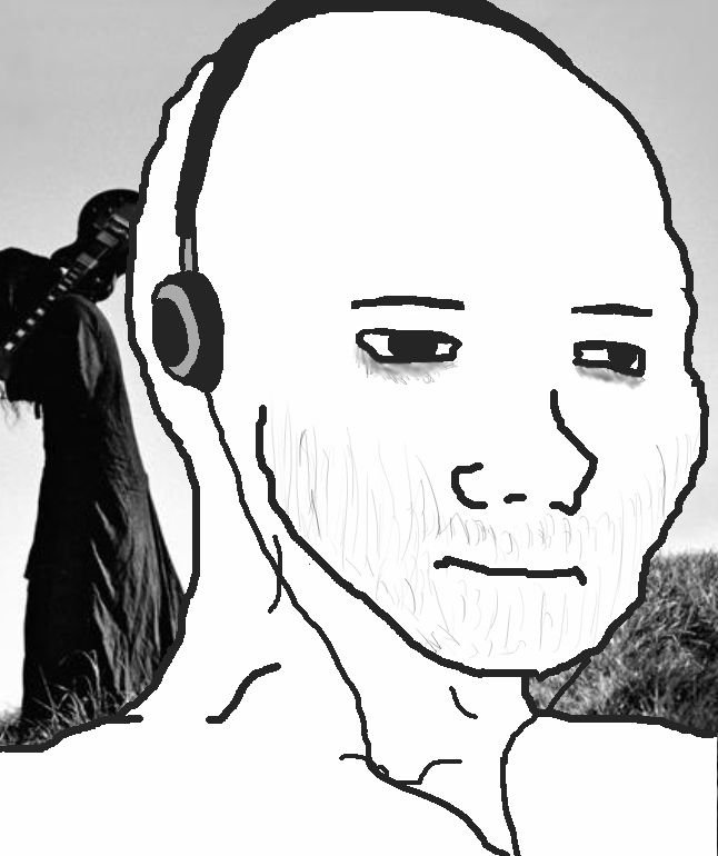 Wojak в наушниках