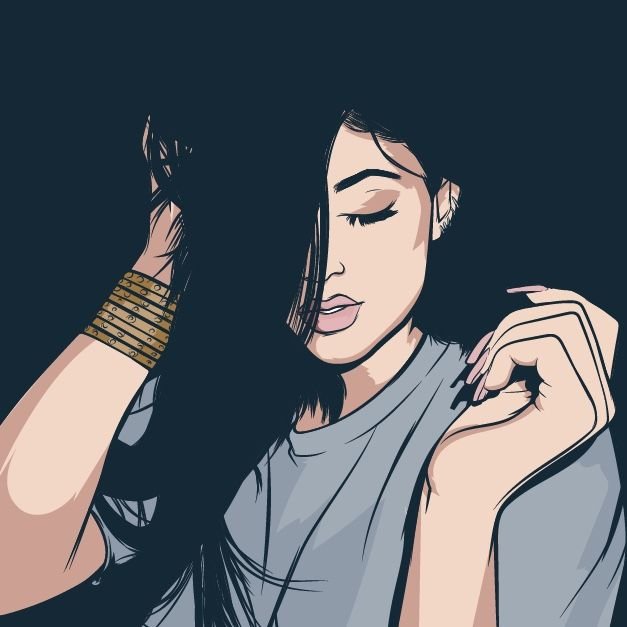 Девушка брюнетка арт