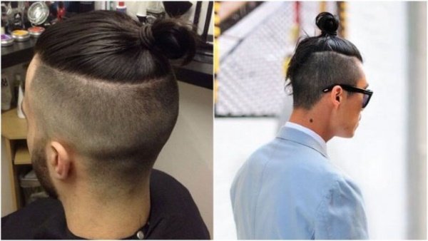 Мужская стрижка с выбритым затылком