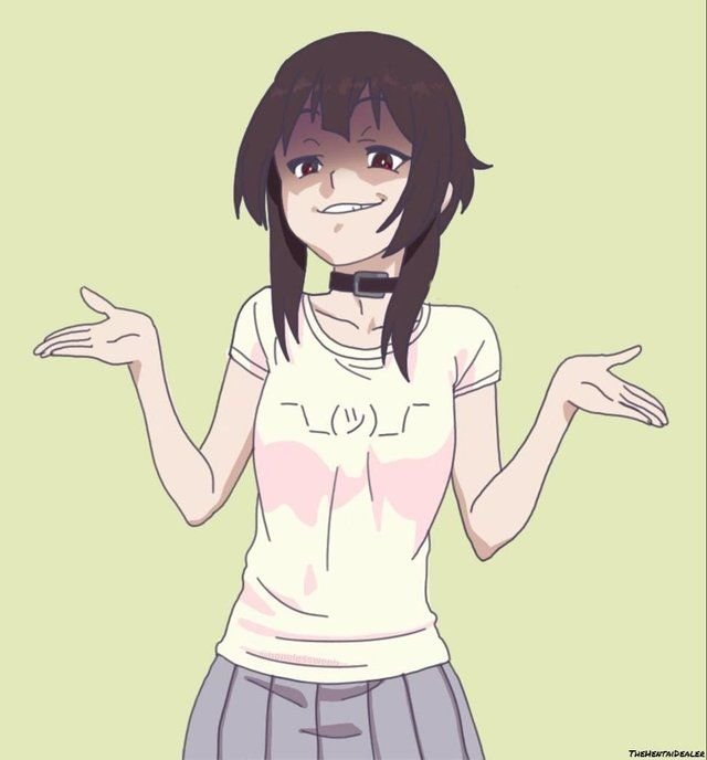 Аниме персонаж пожимает плечами