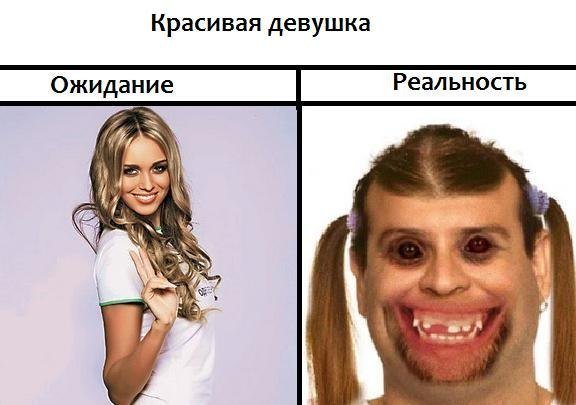 Красивая девушка ожидание реальность