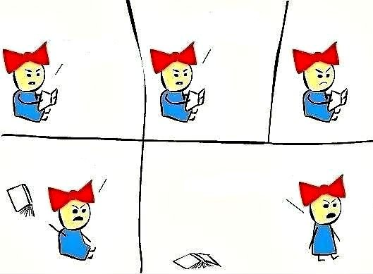 Мем девочка бросает книгу