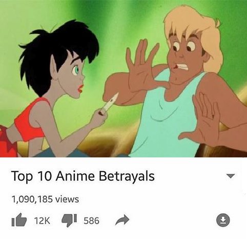 Топ 10 аниме предательство Мем