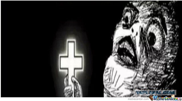 Человек с крестом Мем