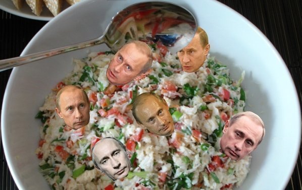 Мем про салаты на новый год