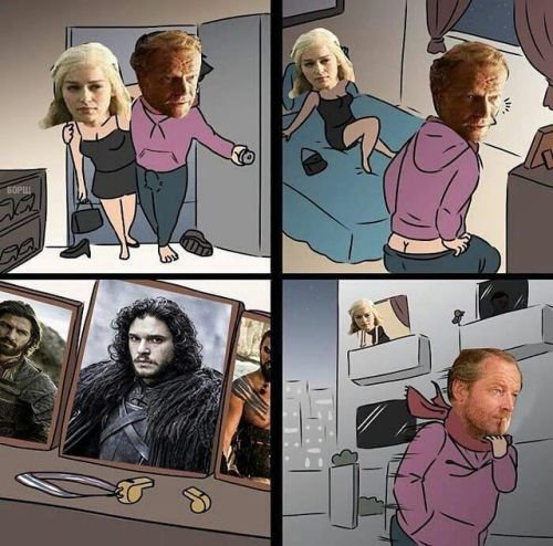 Мем с фотографией и девушкой