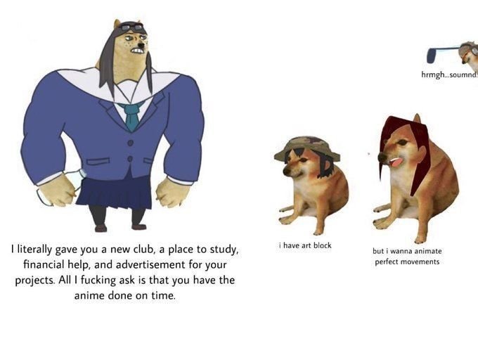 Собака из мема большая и маленькая