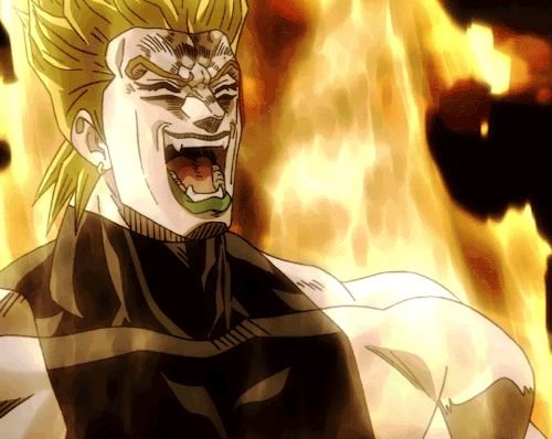 Дио смеется Джоджо