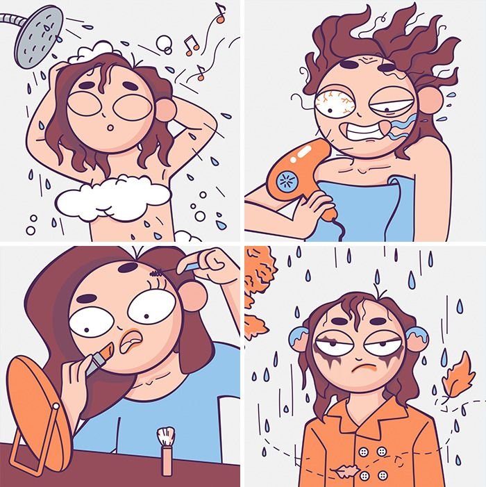 Забавные комиксы про девушек