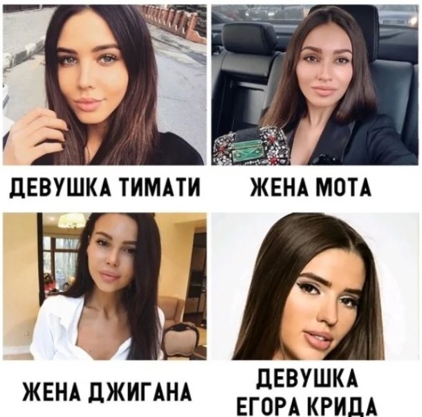 Одинаковые девушки Мем