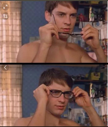 Тоби Магуайр Мем с очками