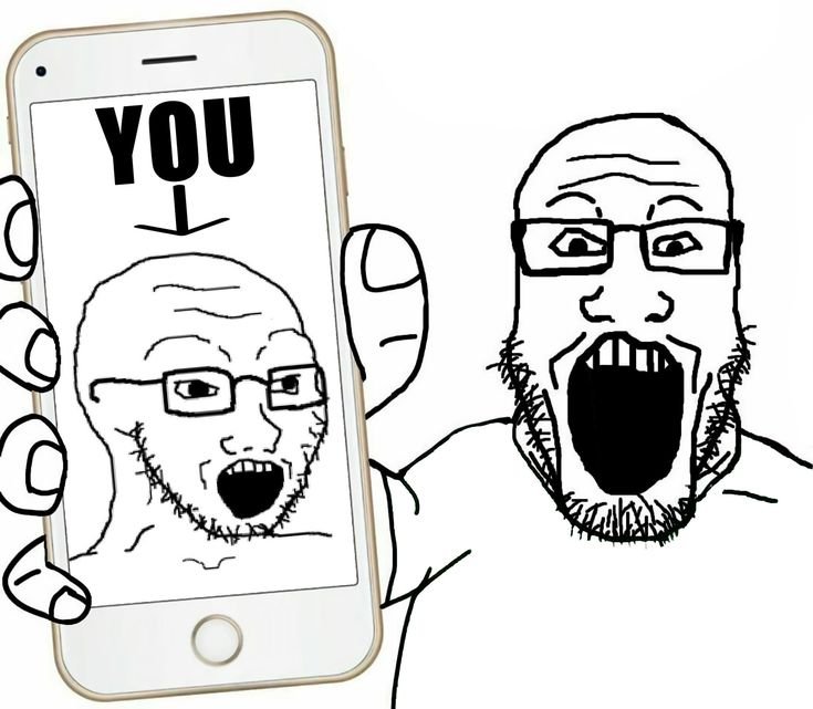 Wojak с телефоном