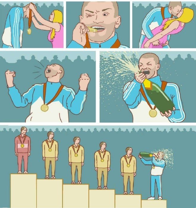 Мужик на пьедестале