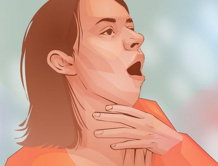 Человек задыхается