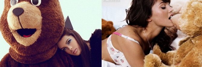 Девушка и медведь