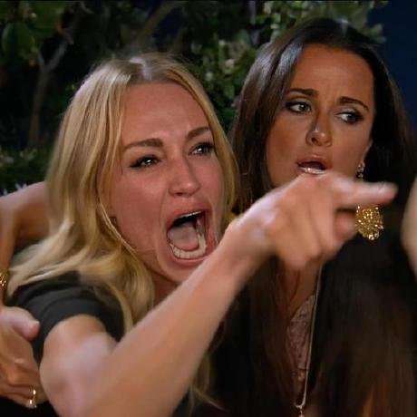 Мем с двумя девушками