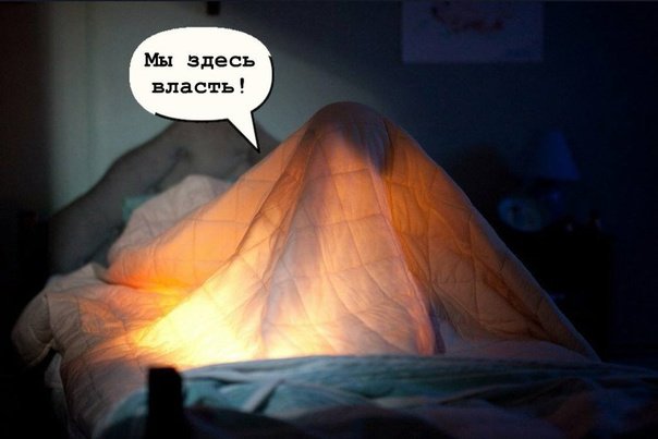 Под одеялом с фонариком