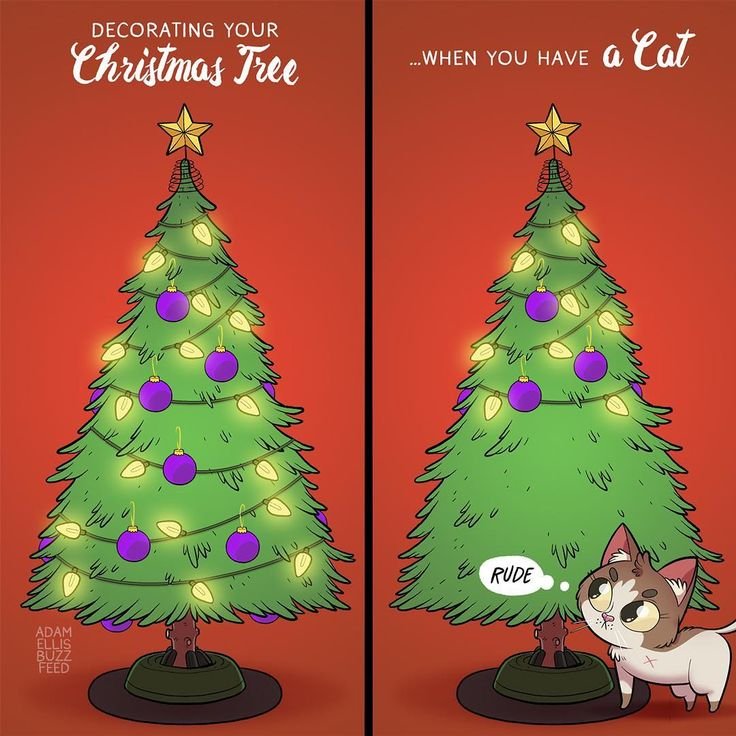 Мемы про новогоднюю елку