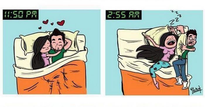 Двое под одеялом рисунок