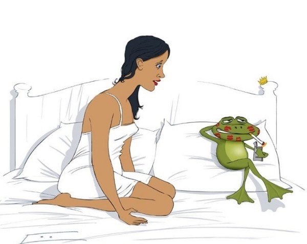 Лягушка в постели