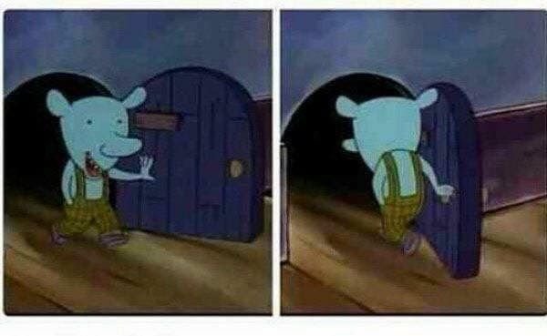 Синий мышонок из мультика