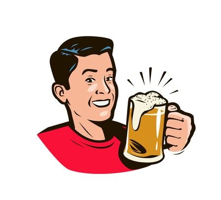 Чел с кружкой пива
