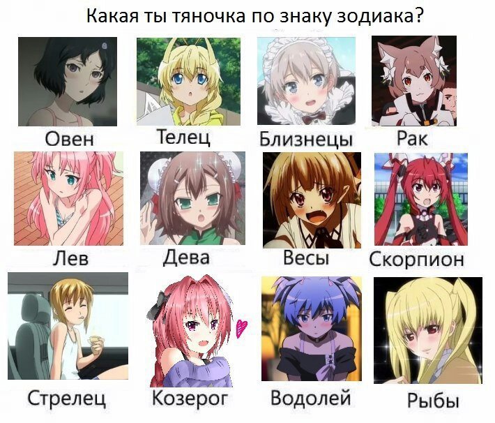 Имена аниме персонажей
