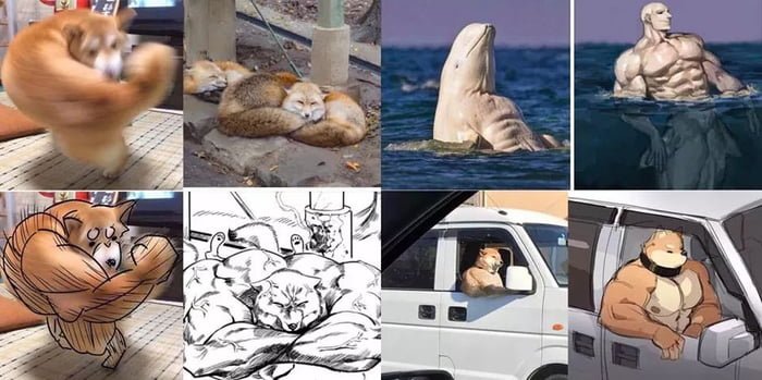 Мем Doge качок