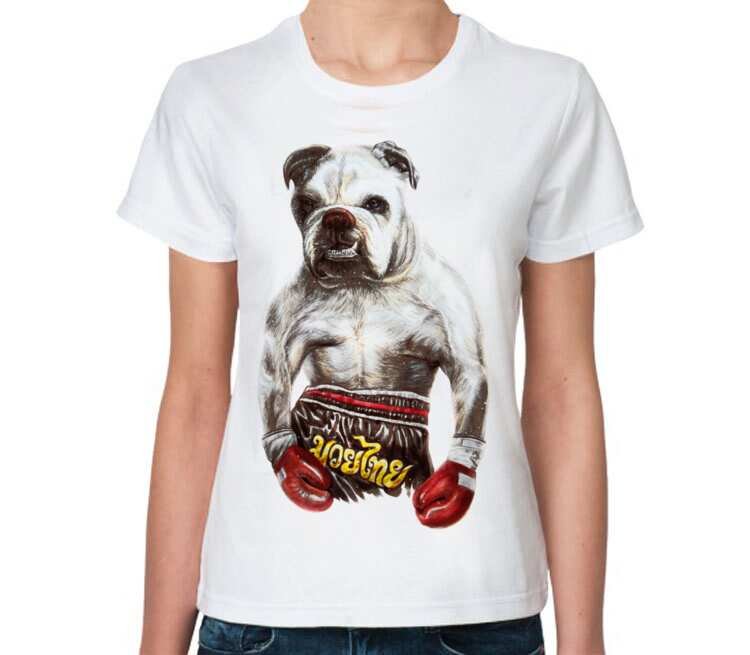 Футболка с собакой боксером