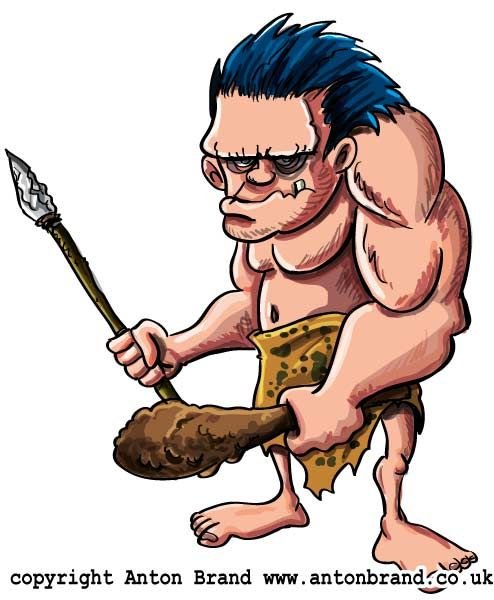 Троглодит с дубиной