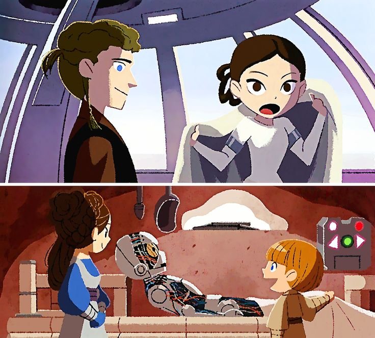 Аниме Энакин и Падме