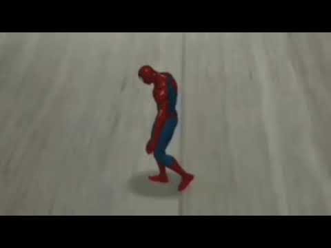 Грустный человек паук идет