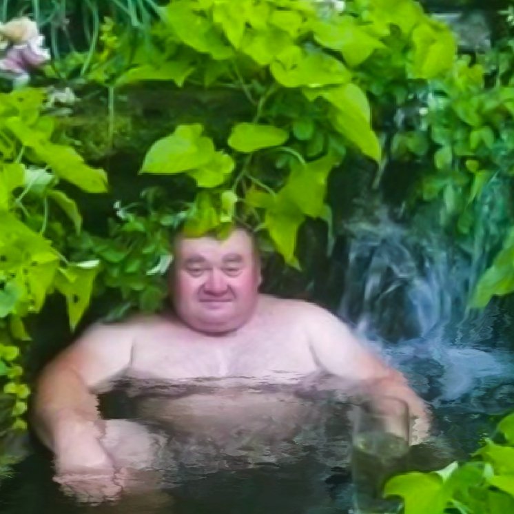 Даче мужик в воде