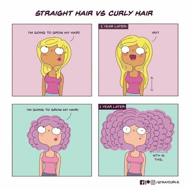 Комиксы про кудрявые волосы