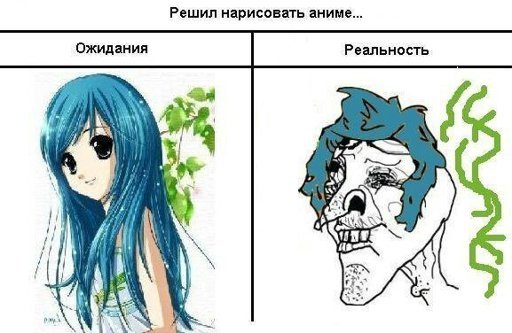 Рисунок ожидание и реальность
