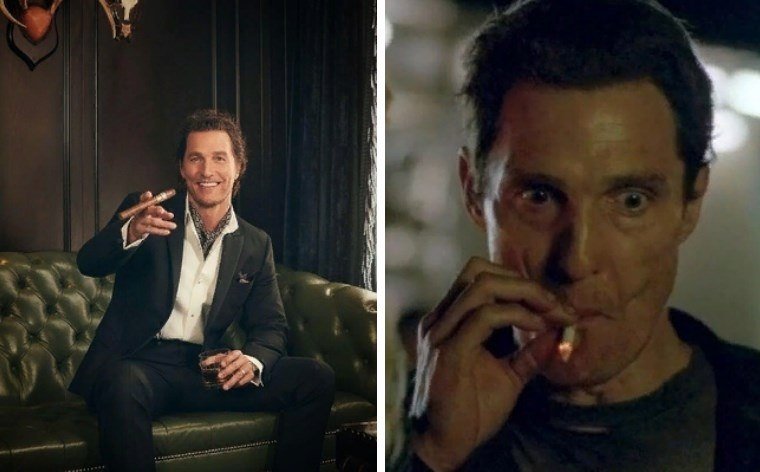 Настоящий детектив Макконахи курит