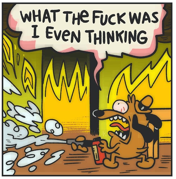 Мемы с собачкой в огне