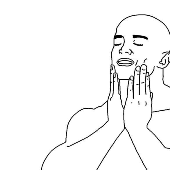 Мем держится за лицо