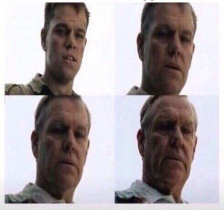 Мэтт Дэймон стареет Мем
