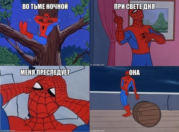 Мемы сцеловеком пауком