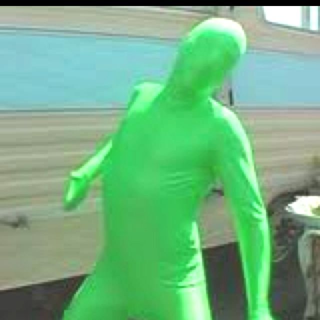 Зеленый человек увидеть