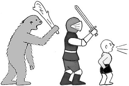 Мем с битой за спиной