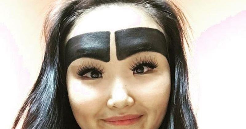 Брови широкие смешные