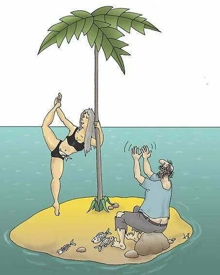 Карикатуры на мужчин и женщин